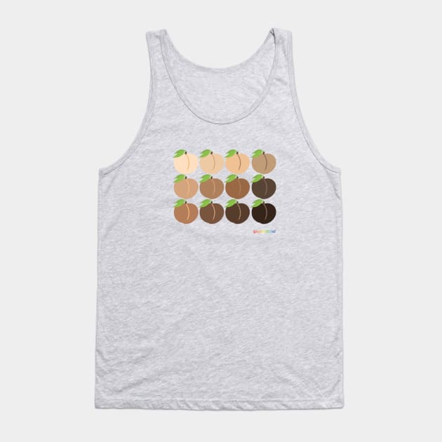 Peach Emoji Grid Tank Top by GayOleTime